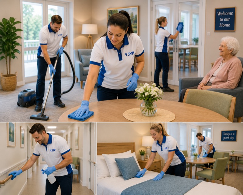 JYP team cleaning an aged-care facility